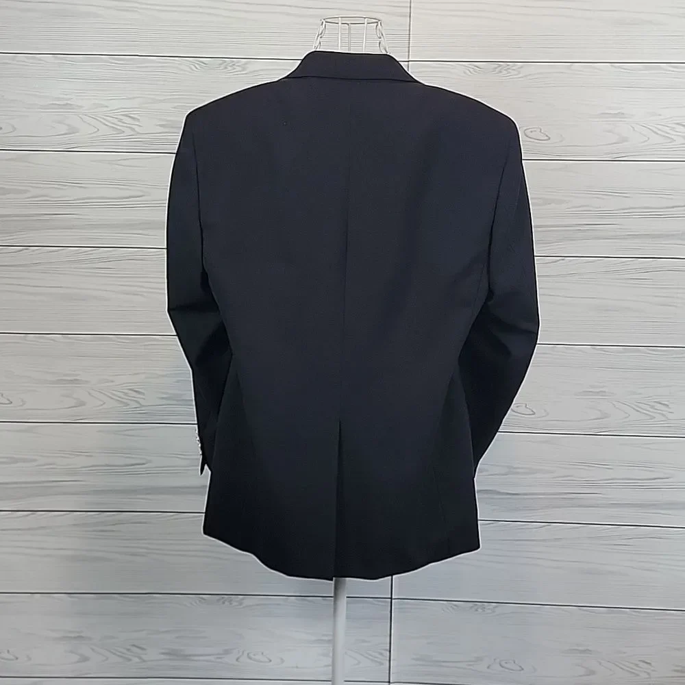 Saville Row Classic Navy Blazer 100% Wool Mens Size 41 R
